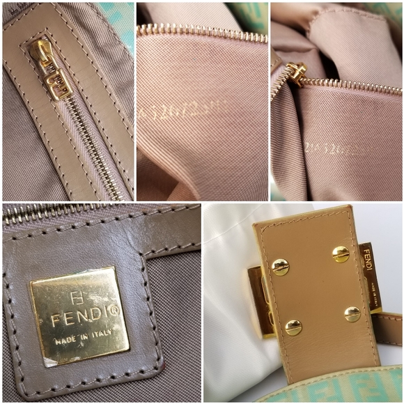 Absolutely Gorgeous Fendi Zucchino FF y2k small mama Baguette purse - Picture 15 of 16